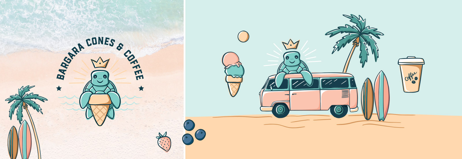 Bargara Cones + Coffee Brand design