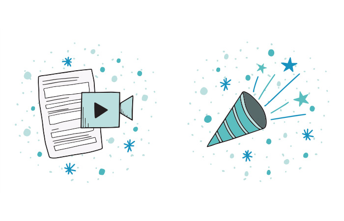 close up of process illustrations